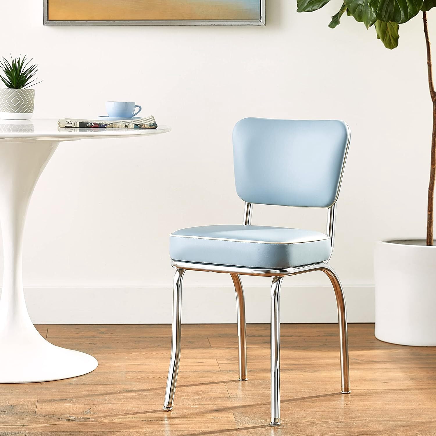 Richardson Seating Diner Chair with 2" Box Seat-Color:Bristol Blue
