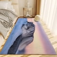 thumbnail image 4 of Machine Washable Rug 6x9 ft Area Rugs Animal Gray Sled Dog Non Slip Rugs for Living Room Bedroom Print Rug Carpet Stain Resistant, Home Decor Office Area Rug, 4 of 7