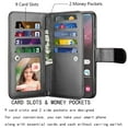 thumbnail image 5 of Samsung Galaxy S24 / S24 Plus / S24 Ultra Wallet Case, Luxury Cash Credit Card Slots Holder PU Leather Flip Cover [Detachable Magnetic Hard Case] & Kickstand & Wristlet Strap Cover, 5 of 8