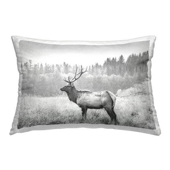 Stupell Industries Stoic American Elk Decorative Printed Throw Pillow Design by Sisi and Seb.