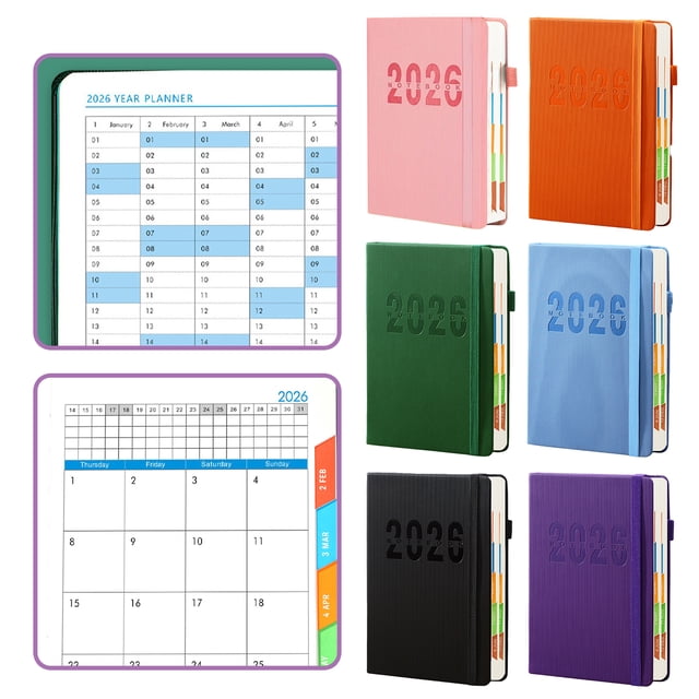 Musbetu 2026 Planner Monthly Weekly Daily Agenda Book 2026 To-Do List Notebook with Monthly Tabs Inner Pocket Elastic Closure