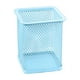 thumbnail image 2 of Caja de almacenamiento de escritorio de metal hueco azul, organizador multifuncional de malla de color para material de papelería de estudiante, 2 of 8