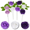 thumbnail image 2 of 25 rosas artificiales falsas para decoración de bodas, manualidades y suministros., 2 of 6