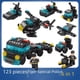 thumbnail image 5 of Compatible con ladrillos Lego, partículas pequeñas, cuerpo de bomberos, policía, tanque militar, bloques de construcción, juguetes educativos para niños ensamblados, 5 of 5
