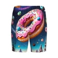 thumbnail image 2 of Lsque Starry Sky Pine Tree Donut Mens Sleep Pajama Shorts,Short Pajama Pants, Cotton Ultra-Soft Knit-Large, 2 of 9