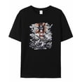thumbnail image 7 of Lighthouse Men's T Shirts Seagulls T-Shirt for Men Ocean Graffiti Crew Neck Tees Cotton Tops, Black, S, 7 of 7