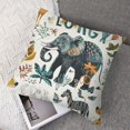 thumbnail image 7 of Cute Monkey Elephant Tiger Reversible Throw Pillow Covers Wild Animal Pillow Covers Home Decor for Kids Teens Adults Kawaii Animals Square Cushion Covers  Botanical, 7 of 7
