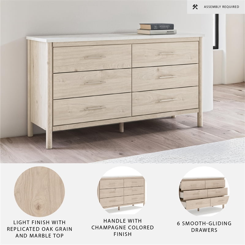 Ashley Furniture Cadmori Brown & White Dresser