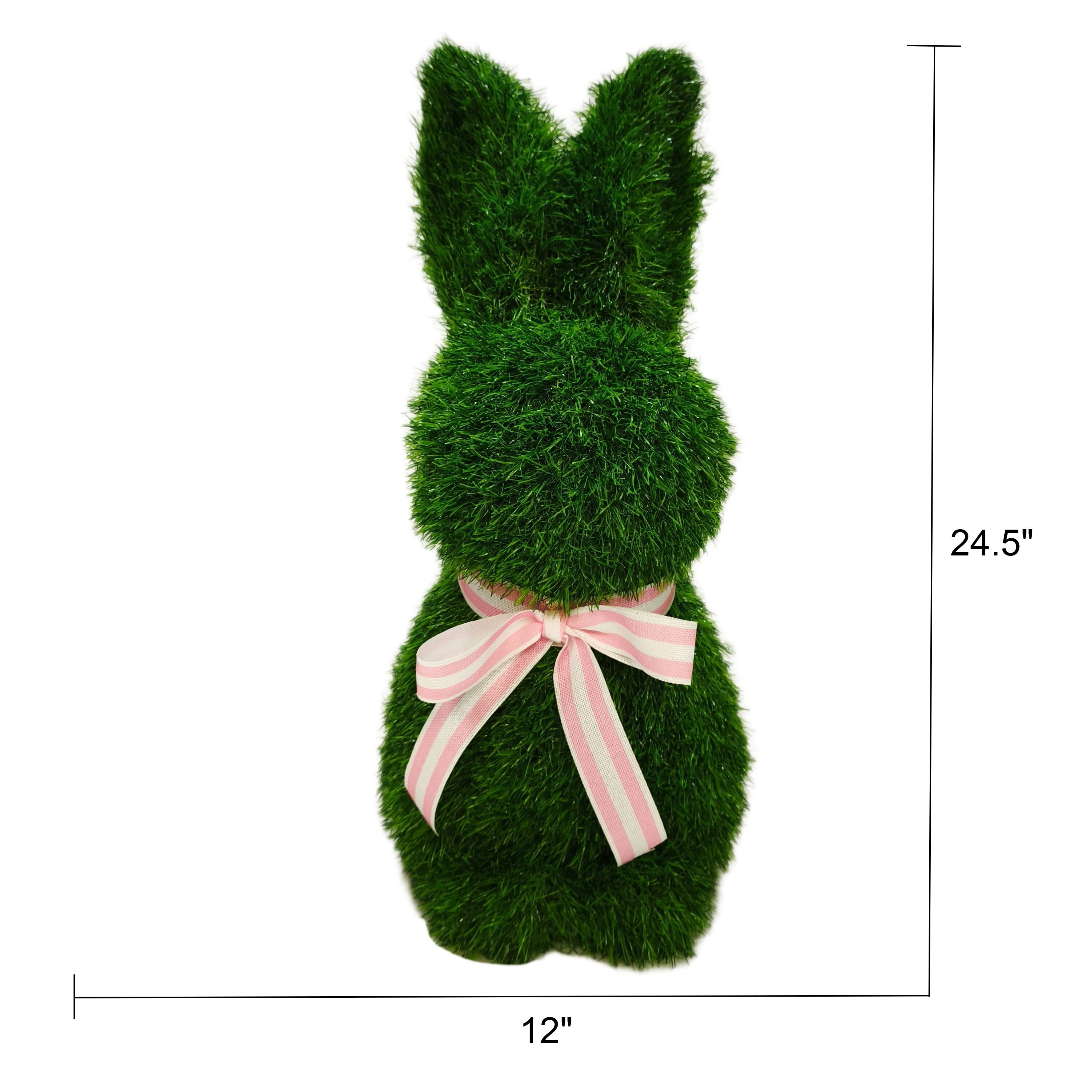 Faux Grass Sitting Bunny Tabletop Decoration, 24.5", Easter by Way To Celebrate