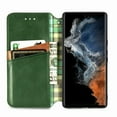 thumbnail image 4 of TECH CIRCLE for Samsung Galaxy S20 Wallet Phone Case, 3D Embossing Plaid w/ Stand Function PU Leather Flip Case ID Credit Cards Pocket Shockproof Magnetic Closure Cover,Green, 4 of 11