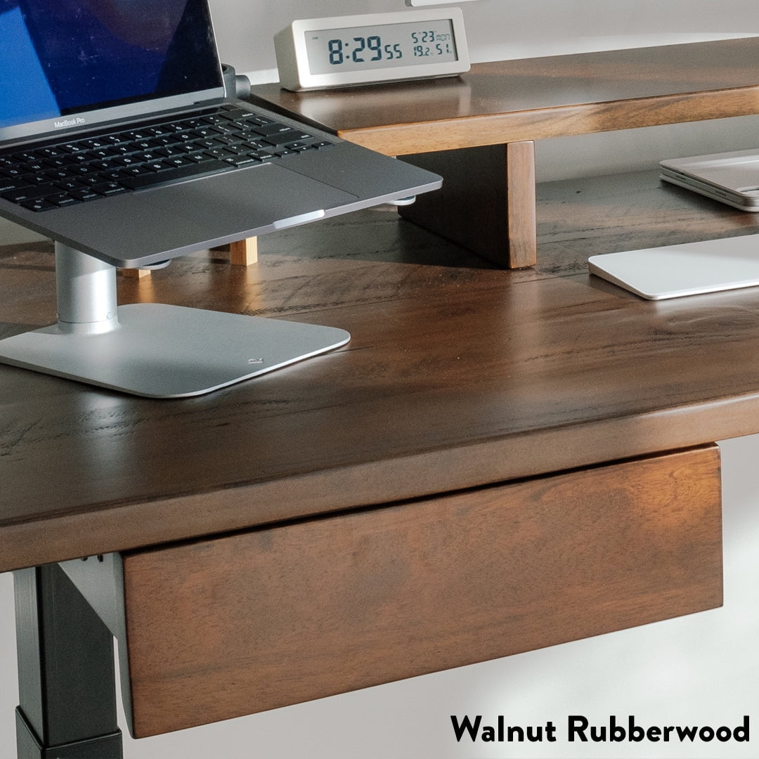 Desky Minimal Under Desk Drawer - American Rustic Pine Softwood / Black