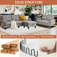 thumbnail image 4 of Soscana Living Room Furniture Set Sectional Sofa with Storage Ottoman and Loveseat,Modern L Shaped 3 Seater Couch and 2 Seater Small Sofa for Home Living Room Apartment Office Studio, 4 of 7