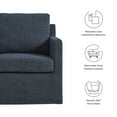 thumbnail image 3 of Armchair Swivel Chair, Blue, Fabric, Living Room Lounge Cafe Lobby Hospitality Restaurant, Modern Contemporary, HB37212, 3 of 9