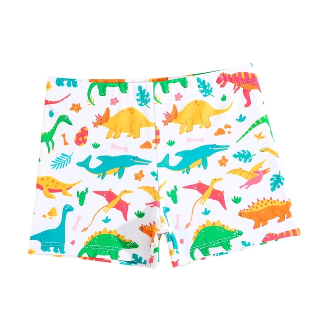 Kids Boys Summer Swim Trunks Boy Swim Trunks Cartoon Print Stretch Swimwear Shorts Spring Bathing Suits For Kid 12-18M