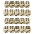 thumbnail image 3 of Juego de dados 20 piezas de dados blancos de grano perlado de plástico de seis caras de 16 mm duraderos para la enseñanza de matemáticas ANGGREK Otros, 3 of 8