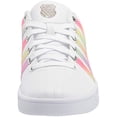 thumbnail image 2 of K-Swiss womens Court Pro Ii Sneaker, White/Pastel Rainbow, 9 US, 2 of 7
