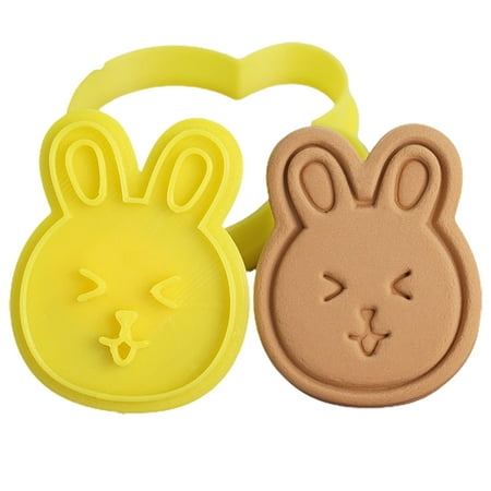 

VEAREAR Biscuit Mold Non Sticky Easy Demoulding Three-dimensional Smooth Edge 2023 3D Cute Rabbit Cookie Embosser Mold for Bakery
