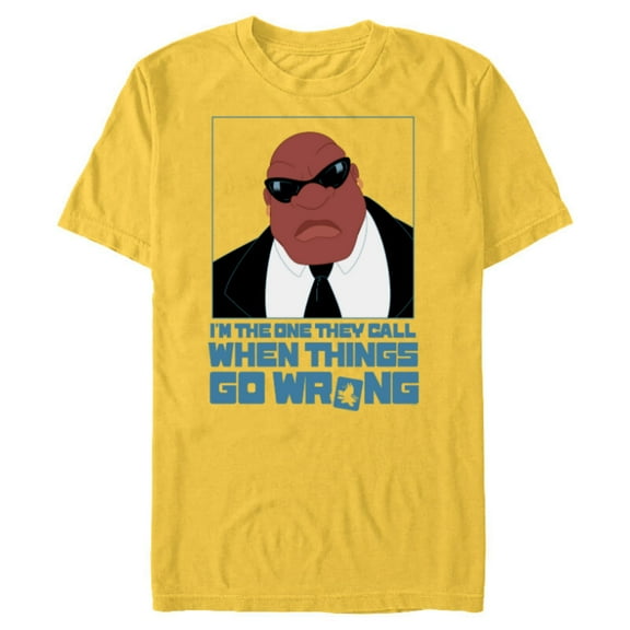 Disney Lilo & Stitch Cobra Bubbles Call When Things Go Wrong - Short Sleeve Blended T-Shirt for Adults - Customized-Yellow