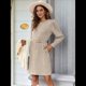 thumbnail image 4 of Vestido de Punto para Mujer con Mangas Abullonadas, Cuello Redondo, Informal, para Otoño e Invierno Albaricoque XXL, 4 of 6
