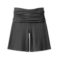 thumbnail image 4 of Gunia Plus Size Womens Shorts Lightweight Solid Blend Yoga Shorts Casual Fitness Gym Shorts Women Grey M, 4 of 5