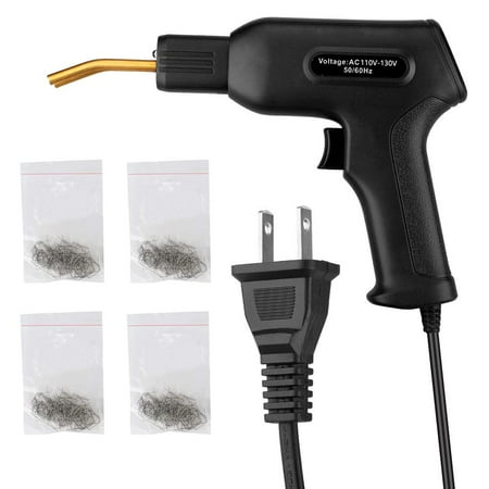 

201pcs Plastic Welding tool Black Handheld Multifunctional with 200 Various Staples Hot Stapler Machine Plastic Welding Tool for Repair Work Garage Car