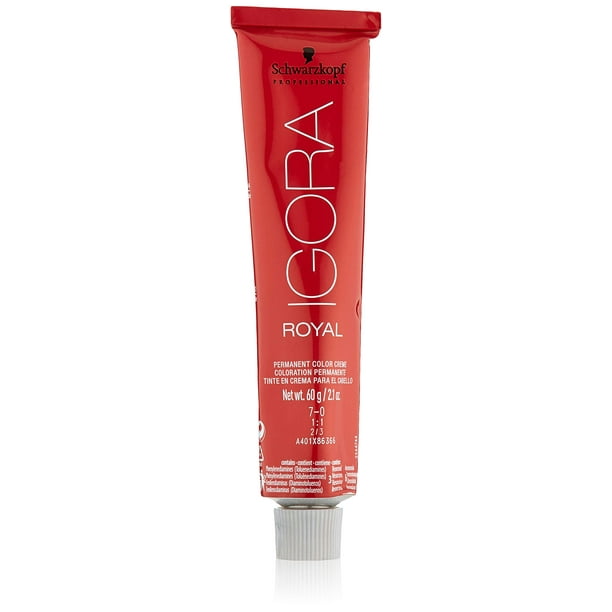 Schwarzkopf Igora Royal 7-0 Rubio Medio Color de Cabello Permanente 2.1 oz. (60 g) de Schwarzkopf Professional