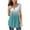 Light Blue, variant on Ikevan Women Fashion V- Neck Gradient Printed Tunic Tops Buttons Short Sleeve T-Shirt