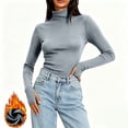 thumbnail image 3 of Mineart Fleece Lined Turtleneck Base Layer Top for Women Long Sleeve Slim Fit Thermal Layering Tee, 3 of 9
