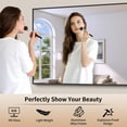 thumbnail image 5 of VONIGEE Black Bathroom Mirror 30"x30" Shatterproof Rectangle Square Corner Wall Mirror, 5 of 9