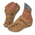 thumbnail image 1 of IUJSOY Sabots pour Femmes à Enfiler Chaussures Bout Fermé Mules de Pêcheur Semelle de Propreté Compensées Sandales à Talon Bas, 1 of 9