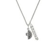thumbnail image 2 of Delight Jewelry Silvertone Fan with AB Crystal Silvertone Be Strong and Courageous Bar Charm Necklace, 23", 2 of 4