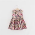 thumbnail image 3 of WhouRiu Toddler Girls' Dress Summer Floral Print Sleeveless Dress Children Loose Breathable Comfortable Tank Dresses Pink,Size 2-3 Y, 3 of 3