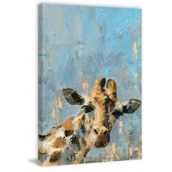 Oh Giraffe Painting Print on Wrapped Canvas