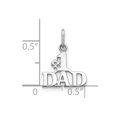 thumbnail image 2 of 13mm 10k White Gold Number 1 Dad Charm Pendant Necklace for Women - .5 Grams, 2 of 2