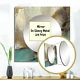 thumbnail image 3 of Designart "Forms In Painting Beige and Green I" Abstract Painting Square Mirror Wall Decor Modern - Large Beige Square Bathroom Mirror - Square Printed Wall Mirror Art, 3 of 5