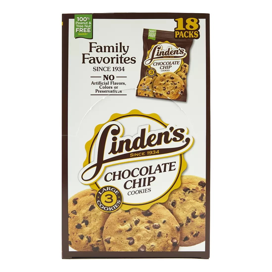 Product of Linden's Chocolate Chip Cookies 3 Ct. 18 pk.