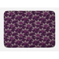 thumbnail image 1 of Flower Bath Mat, Vintage Composition with Foliage Leaves and Flowers Old-Fashioned Design, Plush Bathroom Decor Mat with Non Slip Backing, 29.5" X 17.5", Purple Pink Pale Mauve, by Ambesonne, 1 of 2