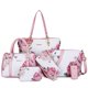 thumbnail image 1 of Set de 2 monederos y bolsos juveniles para mujer, 6 unidades, color rosa, 1 of 9