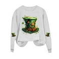 thumbnail image 3 of Yteetum Women's St Patrick's Day Sweatshirt Plus Size Crewneck Irish Gift St Patricks Luckys Shamrocks Graphic Print Hoodless Sweatshirts Top Womens Casual Round Neck Loose Fits Long Sleeve T Shirts, 3 of 4