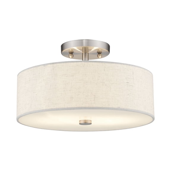 Livex Lighting - Meridian - 2 Light Semi-Flush Mount in Modern Style - 13 Inches