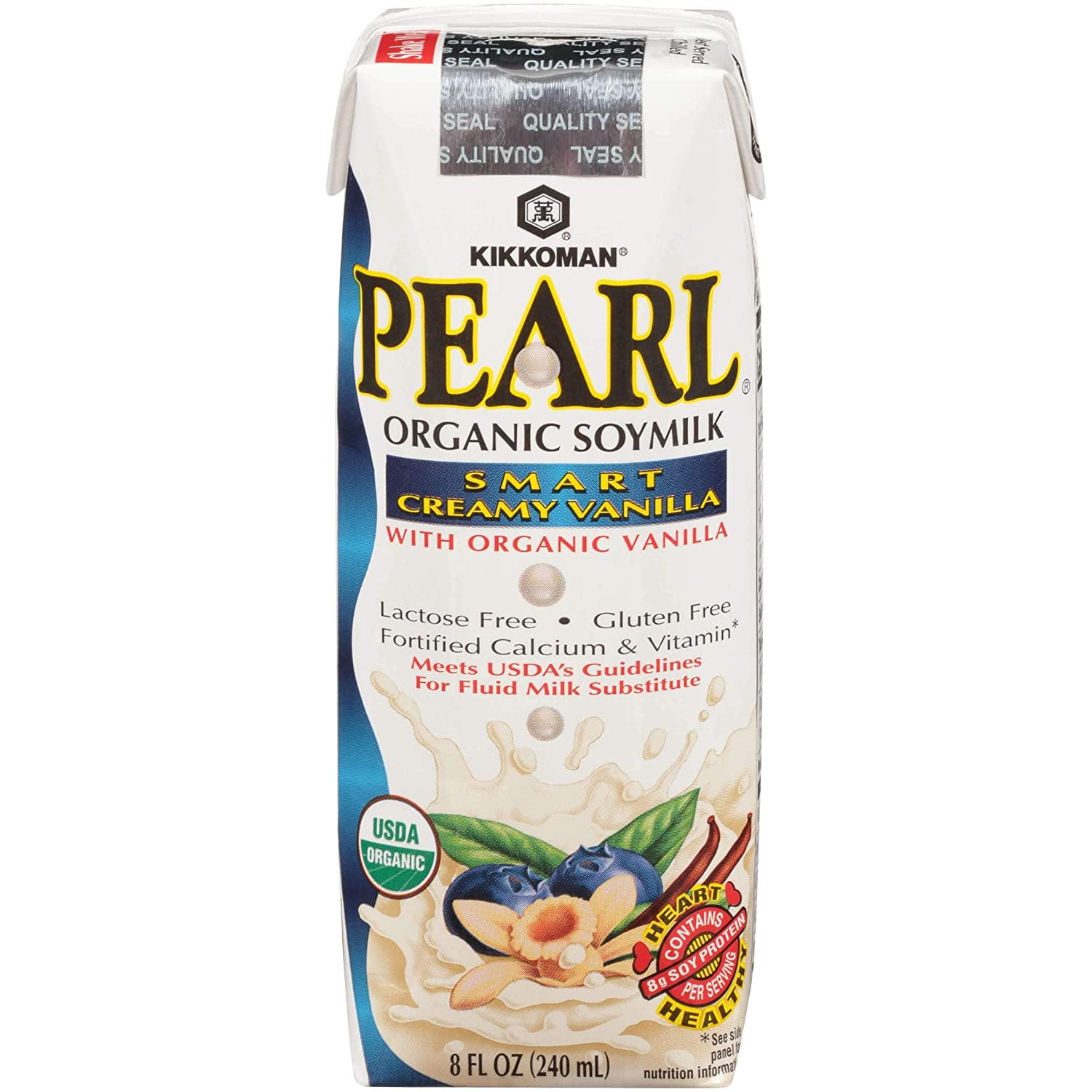 Kikkoman Pearl, Organic Soymilk Smart Creamy Vanilla, 8 fl oz. (24 ...