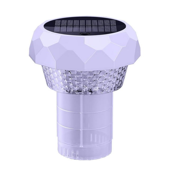 WHEANG Pool Floater With Colorful Light Floating Dispenser For Pool 4x3inch Tablets Floating Pool Chlorinator For Spa