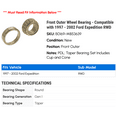 thumbnail image 2 of Front Outer Wheel Bearing - Compatible with 1997 - 2002 Ford Expedition RWD 1998 1999 2000 2001, 2 of 2