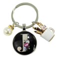 thumbnail image 1 of Fashion 26 Letter Keychains Round Initials Keyrings Keyholder Car Pendant F9T3, 1 of 9