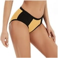 thumbnail image 2 of WZXFASHION Women Solid Color Patchwork Briefs Panties Underwear Knickers Bikini Underpants Intimates Beige M, 2 of 9