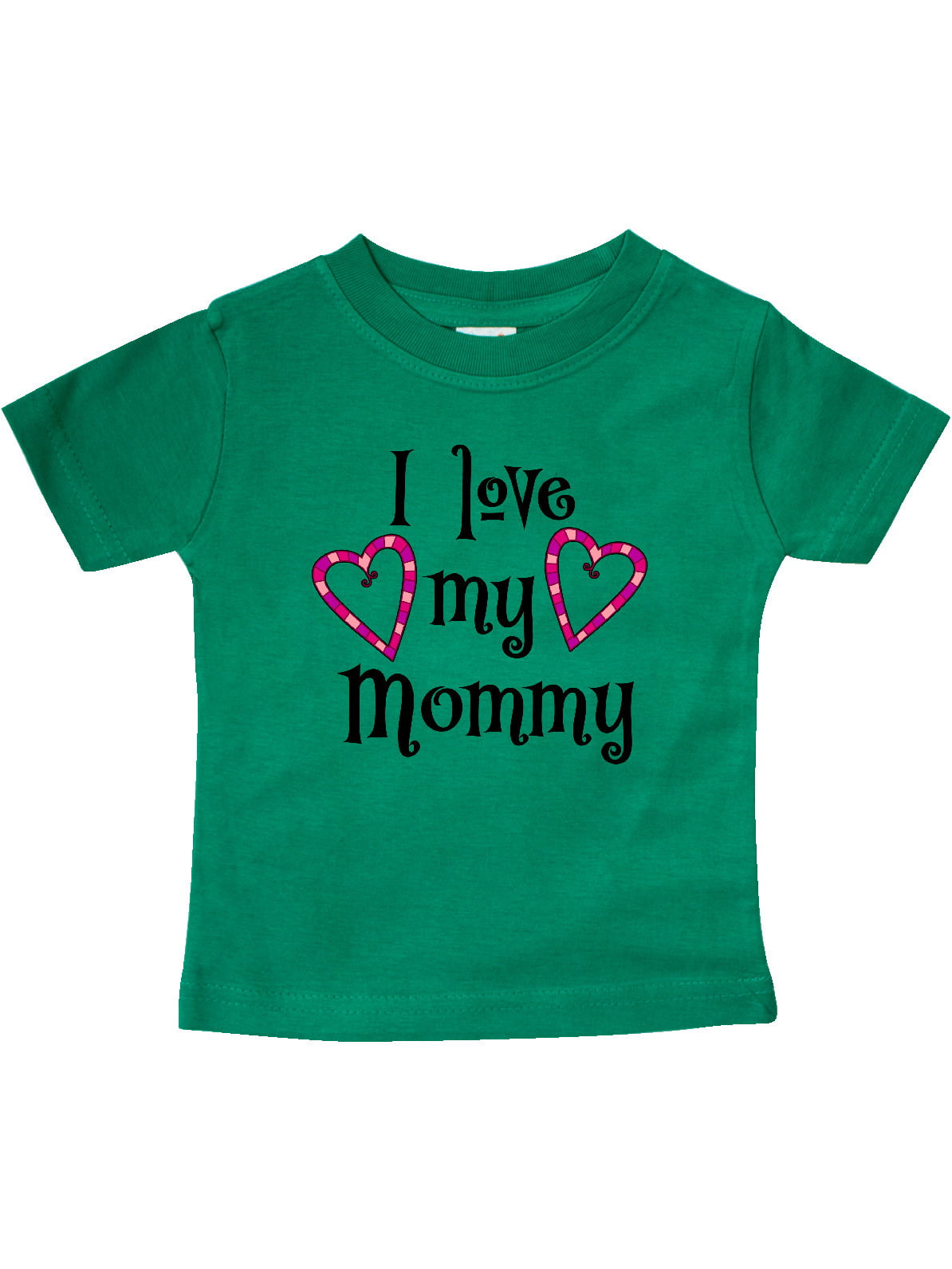 inktastic I Love My Mommy Hearts Baby T-Shirt