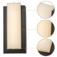 thumbnail image 5 of C Cattleya Matte Black LED Outdoor Wall Lantern Sconce with Glass Shade, 5 of 8