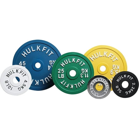 HULKFIT Calibrated Steel Weight Plates Multi-Colored - 45 lbs Single