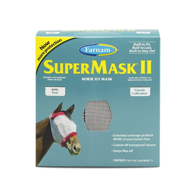 Máscara antimoscas Farnam SuperMask II sin orejas para potros