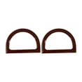 thumbnail image 3 of 2Pcs Women Purse Handles Belt Replacement DIY Handmade for Handles Replacement Tote Purse Making brown D shape, 3 of 9